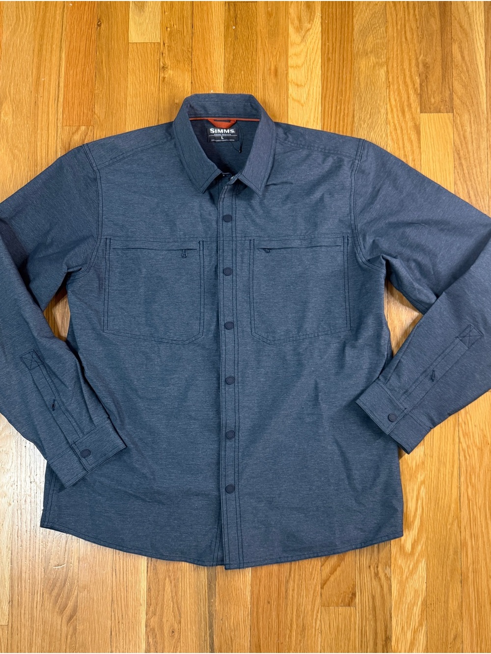 Simms Men's Dark Navy Button-Up Shirt Jacket